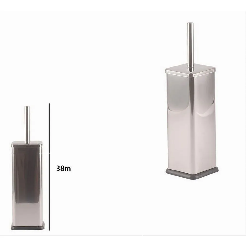 PORTASCOPINO BAGNO WC TOILETTE QUADRATO CROMATO NERO CON SCOPINO COMPLETO 87461