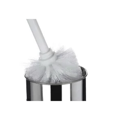 PORTASCOPINO CILINDRO ACCIAIO BAGNO SPAZZOLONE WC ARGENTO CON STELLE LUNE 52666