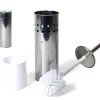PORTASCOPINO CON SPAZZOLONE SCOPINO PER WC IN ACCIAIO 26X10CM ACCESSORI BAGNO