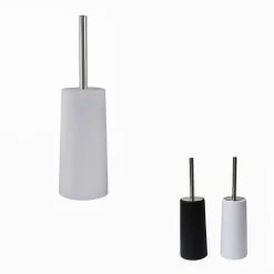 PORTASCOPINO DA TERRA BAGNO TOILETTE CON SCOPINO SPAZZOLA PER WC 2 COLORI 62305