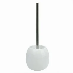 PORTASCOPINO IN CERAMICA BIANCO CON SCOPINO MODERNO ACCESSORI ARREDO BAGNO 79247