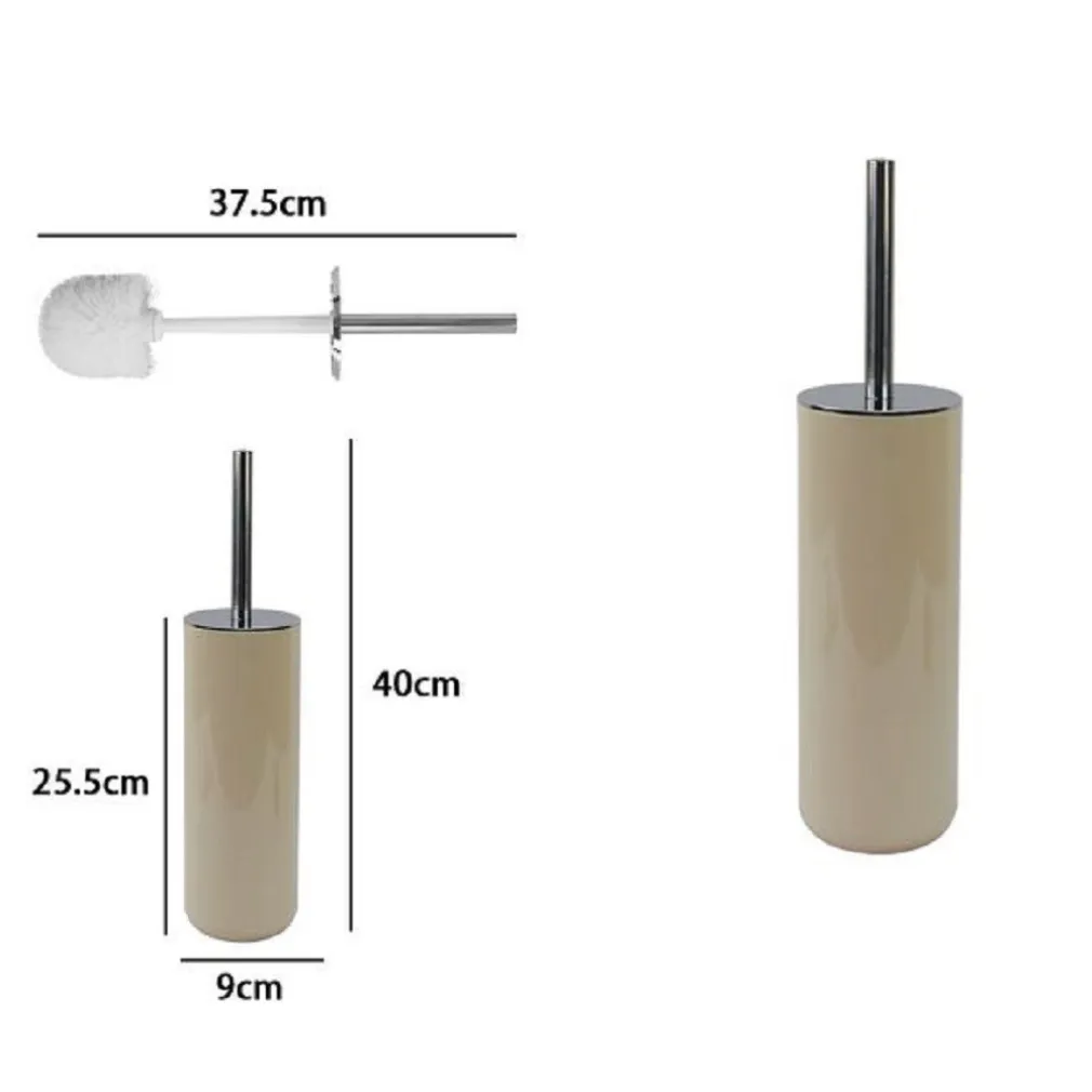 PORTASCOPINO PORTA SCOPINO CON SCOPETTINO WC BAGNO TOILETTE BEIGE SILVER 79884