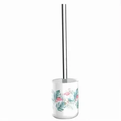 PORTASCOPINO PORTA SCOPINO BAGNO WC TOILETTE FENICOTTERI SCOPINO COMPLETO 69961