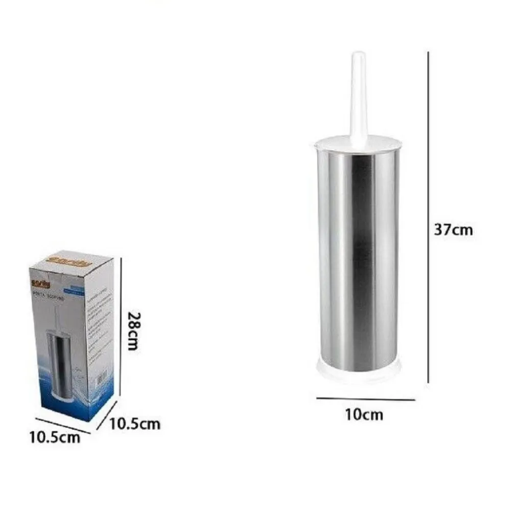 PORTASCOPINO PORTA SCOPINO BAGNO WC TOILETTE METALLO CON SCOPINO BIANCO 69444