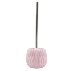 PORTASCOPINO ROSA LAVORATO CON SCOPINO MODERNO ACCESSORIO PER ARREDO BAGNO 79949