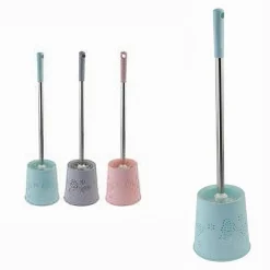 PORTASCOPINO ROTONDO DECORATO COLORATO PER BAGNO WC TOILETTE CON SCOPINO 59137