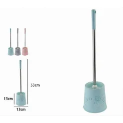 PORTASCOPINO ROTONDO DECORATO COLORATO PER BAGNO WC TOILETTE CON SCOPINO 59137