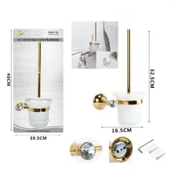 PORTASCOPINO SOSPESO DORATO ORO SUPPORTO CASA ARREDO BAGNO PORTA SCOPINO DGO-104