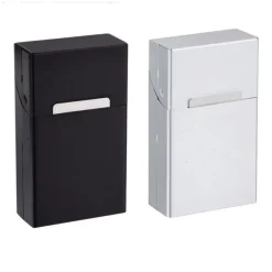 PORTASIGARETTE IN ALLUMINIO PORTA PACCHETTO SIGARETTE CHIUSURA MAGNETICA SCATTO