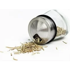 PORTASPEZIE GIREVOLE CON 6 BARATTOLI IN VETRO TAPPI SPARGISPEZIE ORGANIZER CUCINA