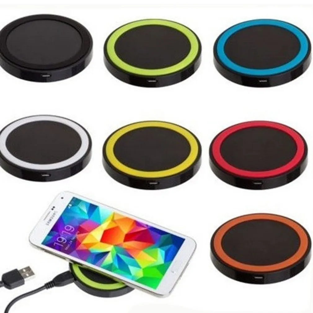 PORTATILE MINI WIRELESS QI POWER CARICA BATTERIA ESTERNA CARICATORE CARICABATTER