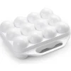 PORTAUOVO PORTA UOVO 12 POSTI CON DIVISORIO PER UOVA IN PLASTICA SCATOLA BIANCA