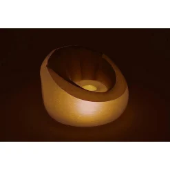 POUF GONFIABILE ROTONDO CON LUCE LED INTEGRATA 102 X 97 X 71 CM MULTICOLOR 75086