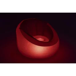 POUF GONFIABILE ROTONDO CON LUCE LED INTEGRATA 102 X 97 X 71 CM MULTICOLOR 75086