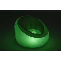 POUF GONFIABILE ROTONDO CON LUCE LED INTEGRATA 102 X 97 X 71 CM MULTICOLOR 75086