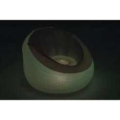 POUF GONFIABILE ROTONDO CON LUCE LED INTEGRATA 102 X 97 X 71 CM MULTICOLOR 75086