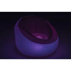 POUF GONFIABILE ROTONDO CON LUCE LED INTEGRATA 102 X 97 X 71 CM MULTICOLOR 75086