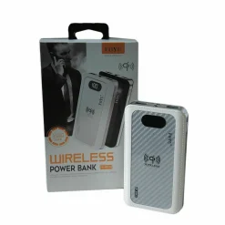POWER BANK 4 IN 1 CARICATORE WIRELESS SENZA FILI QI LED 12000MAH CARICA BATTERIA