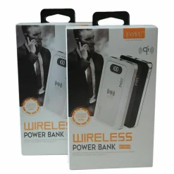 POWER BANK 4 IN 1 CARICATORE WIRELESS SENZA FILI QI LED 12000MAH CARICA BATTERIA