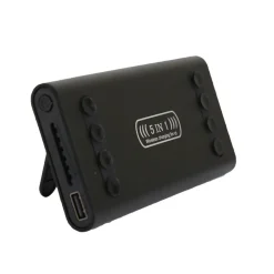 POWER BANK 5 IN 1 CARICATORE WIRELESS SENZA FILI QI LED 10000MAH CARICA BATTERIA