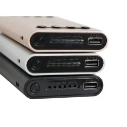 POWER BANK 5 IN 1 CARICATORE WIRELESS SENZA FILI QI LED 10000MAH CARICA BATTERIA