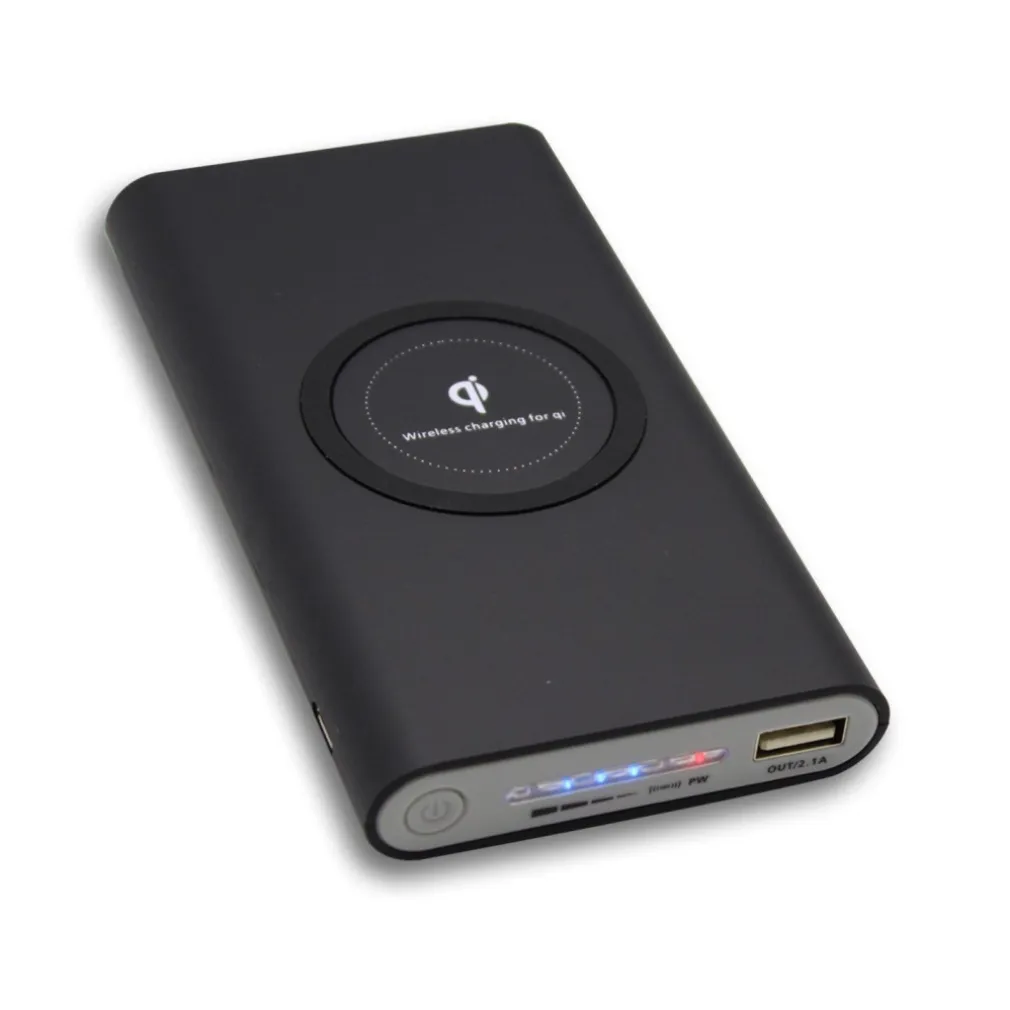 POWER BANK RICARICA WIRELESS FILO 10000mAh BATTERIA ESTERNA SMARTPHONE TABLET IP