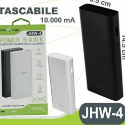 POWER BANK TASCABILE TEKONE BATTERIA ESTERNA 10000MAH SMARTPHONE CARICABATTERIA