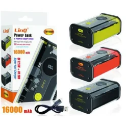 POWERBANK 16000MAH CARICA RAPIDA USB-C 20W + USB 22.5W CON DISPLAY A LED TM16000