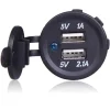 PRESA DI RICARICA 1A 2.1A 12V MOTO IMPERMEABILE DOPPIA PORTA USB ATV BARCA AUTO