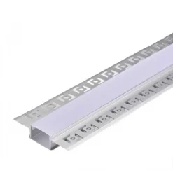 PROFILO AD INCASSO A SCOMPARSA ALLUMINIO 2 MT COPERTURA OPACA STRIP LED AL-12