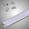 PROFILO AD INCASSO IN ALLUMINIO 2 MT CON COPERTURA OPACA PER STRIP LED AL-13