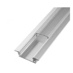 PROFILO AD INCASSO IN ALLUMINIO 2 MT CON COPERTURA OPACA PER STRIP LED AL-13