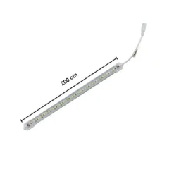PROFILO ALLUMINIO COMPLETO STRIP LED 2MT 24 W LUCE 6500K 3000K 4000K 3014-12V-2T