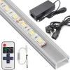PROFILO BARRA ALLUMINIO IMPERMEABILE 1 METRO A 72 LED + ALIMENTATORE + DIMMER