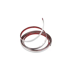 PROFILO CROMATO FASCIA ADESIVA ADESIVO AUTO CAMPER 6 METRI 12 mm IMPERMEABILE