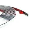 PROFILO CROMATO FASCIA ADESIVA ADESIVO AUTO CAMPER 6 METRI 15 mm IMPERMEABILE