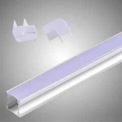 PROFILO IN ALLUMINIO 2 MT INCASSO COPERTURA OPACA PER STRIP LED STRISCE AL-09