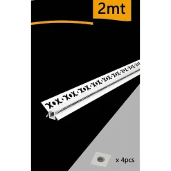 PROFILO IN ALLUMINIO 2 MT CARTONGESSO ANGOLO INTERNO STRIP LED STRISCE AL-26