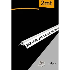 PROFILO IN ALLUMINIO 2 MT ANGOLARE PER CARTONGESSO ANGOLO A 90° ESTERNO AL-25