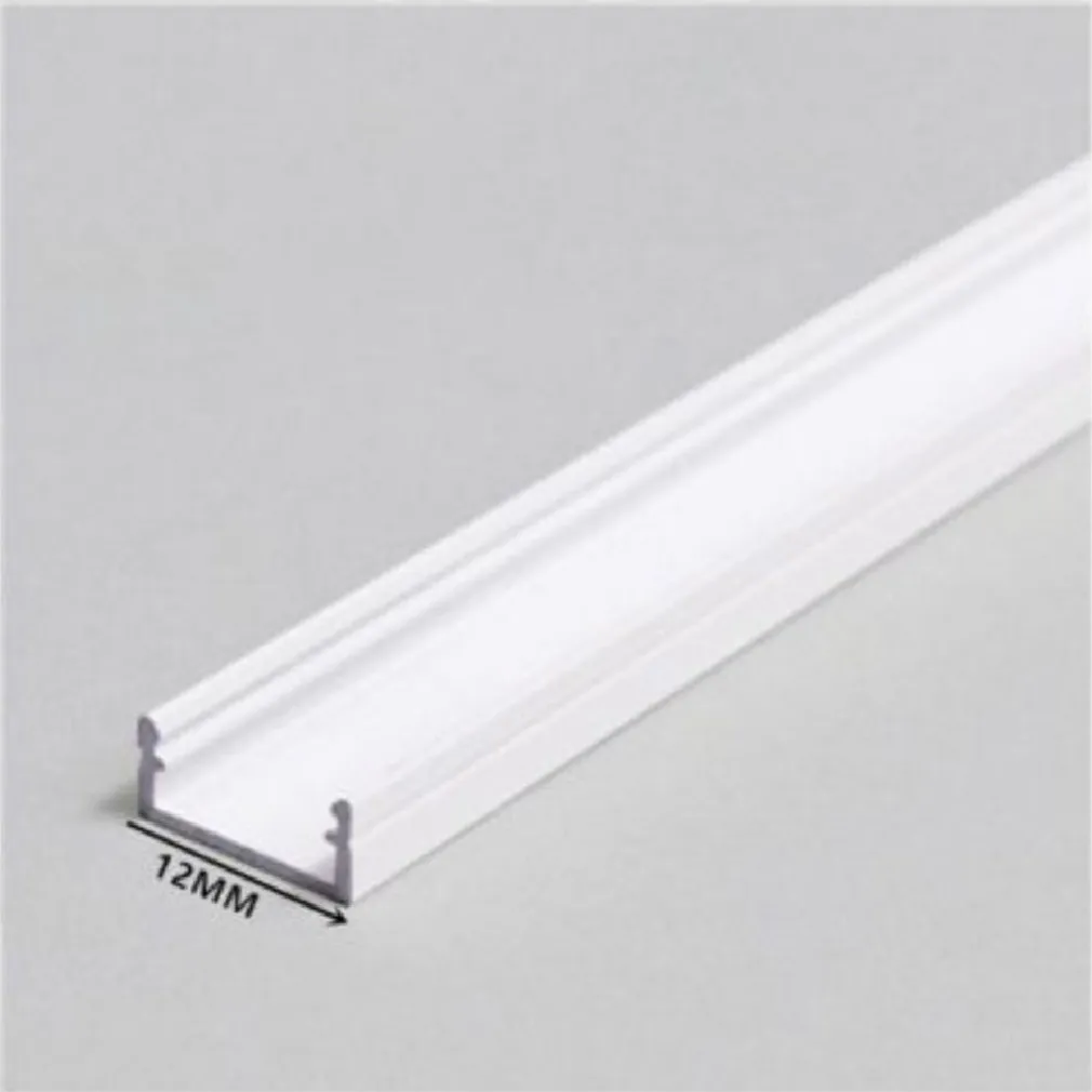 PROFILO IN ALLUMINIO DA 1MT INCASSO SENZA COPERTURA PER STRIP LED STRISCE AL12MM