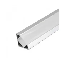 PROFILO IN ALLUMINIO DA 2MT ANGOLARE COPERTURA OPACA PER STRIP LED STRISCE AL-06