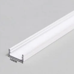 PROFILO IN ALLUMINIO 1MT DA INCASSO SENZA COPERTURA PER STRIP LED STRISCE AL10MM