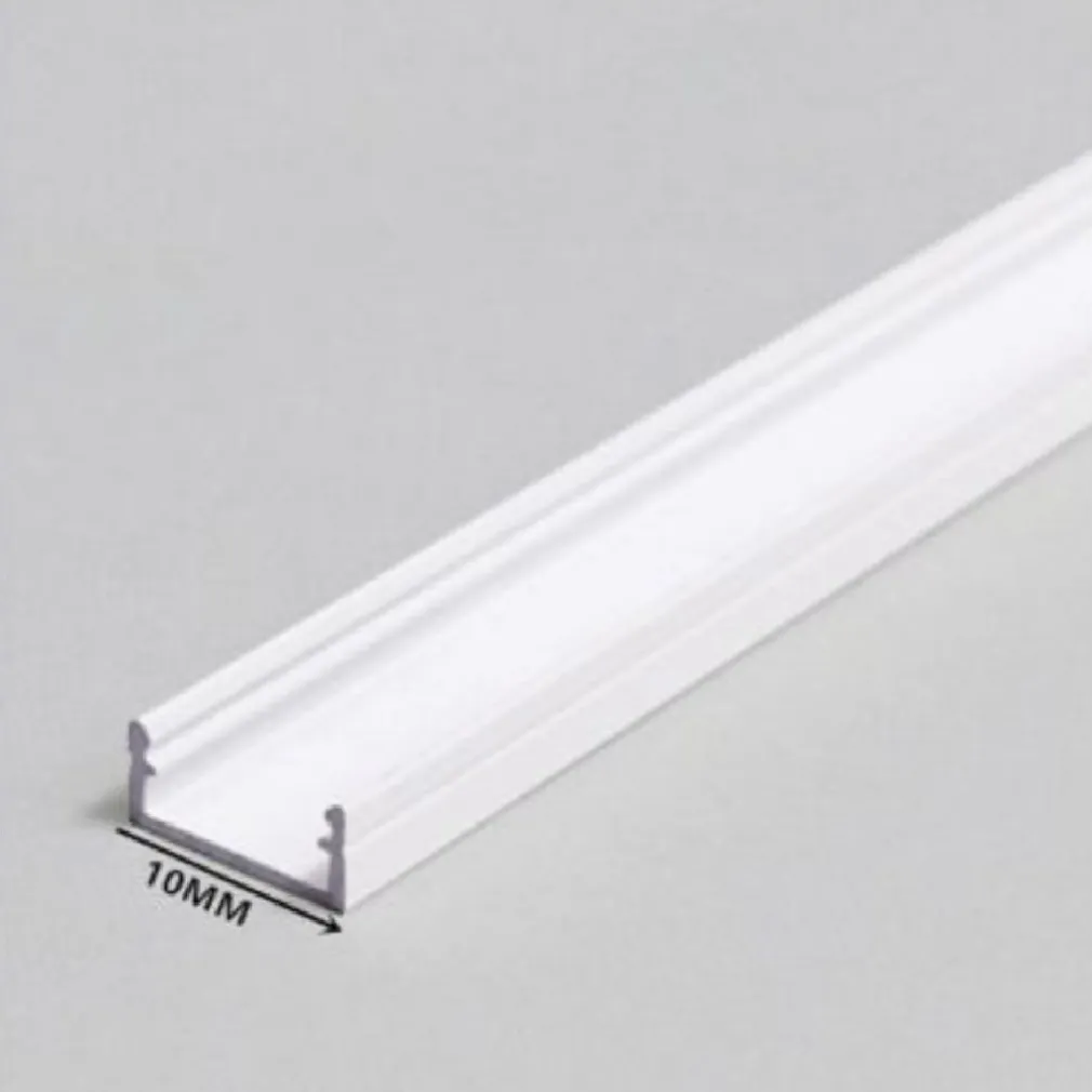 PROFILO IN ALLUMINIO 1MT DA INCASSO SENZA COPERTURA PER STRIP LED STRISCE AL10MM