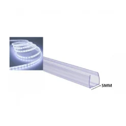 PROFILO IN PLASTICA DA 1 MT SENZA COPERTURA PER STRIP LED STRISCE DA 5 MM PS-5MM