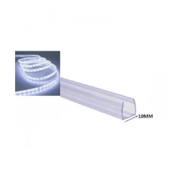 PROFILO IN PLASTICA DA 1MT SENZA COPERTURA PER STRIP LED STRISCE DA 10MM PS-10MM