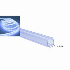 PROFILO IN PLASTICA DA 1MT SENZA COPERTURA PER STRISCIA LED DA 12.5 MM PS-12.5MM