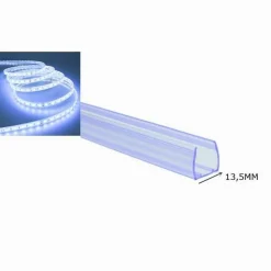 PROFILO PLASTICA 1MT SENZA COPERTURA PER STRIP LED DA 13.5MM PS-13.5MM