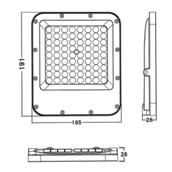 PROIETTORE FARO LED SMD MULTICOLORE RGB + BIANCO FREDDO 25W ESTERNO TELECOMANDO IK02-25W