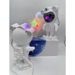 PROIETTORE GALASSIA LUCE NOTTURNA FORMA ASTRONAUTA ALTOPARLANTE BLUETOOTH TELECOMANDO