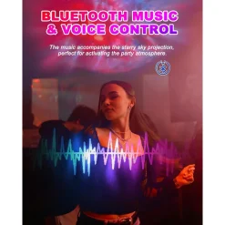 PROIETTORE GALASSIA LUCE NOTTURNA FORMA ASTRONAUTA ALTOPARLANTE BLUETOOTH TELECOMANDO